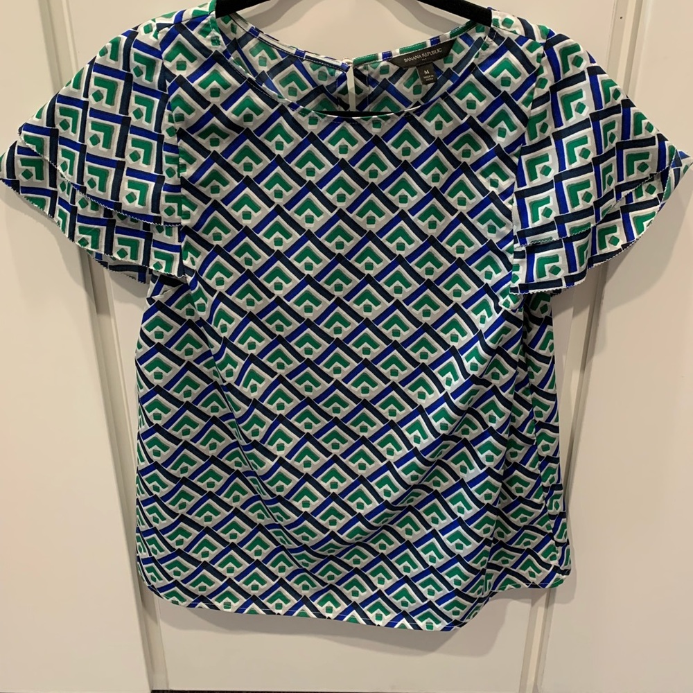 Geometric print blouse